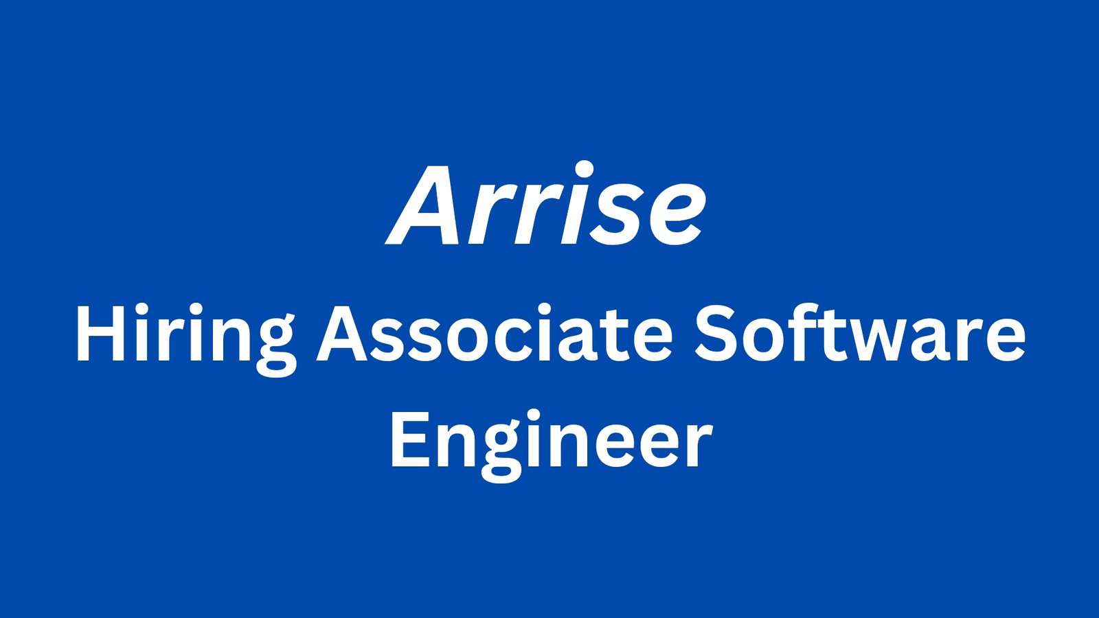 Arrise Hiring